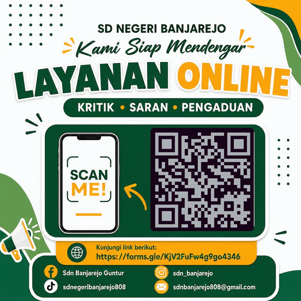 SD Negeri Banjarejo Buka Layanan Online Kritik, Saran, dan Pengaduan bagi Masyarakat